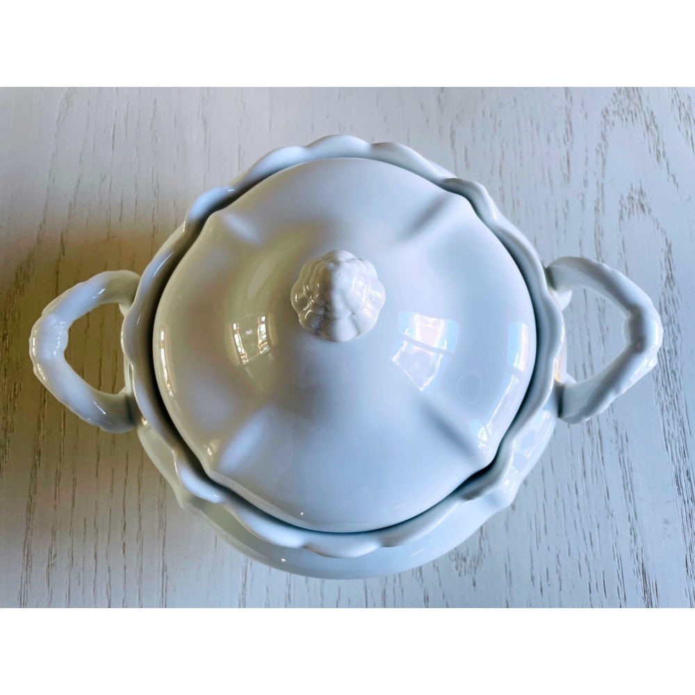 JOHANN HAVILAND BAVARIA White Porcelain Covered Vegetable Soup Tureen Dish Lid - Picture 5 of 10